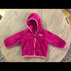 Pink North Face 6-12 months fleece jacket